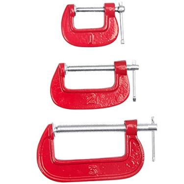 Imagem de Jogos De Grampo Sargento Tipo C 1, 2 E 3 Prendedor Madeira