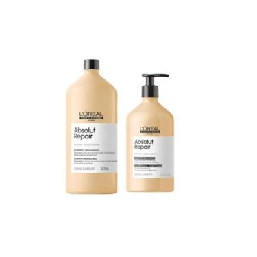 Imagem de Kit Loréal Absolut Repair Shampoo 1,5L + Condicionador 750ml - L'oréal