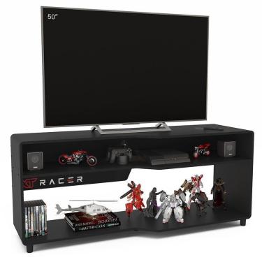 Imagem de Rack Gamer E Escritório Max Air Preto Bp Xt Racer Logo Vermelho - Politorno