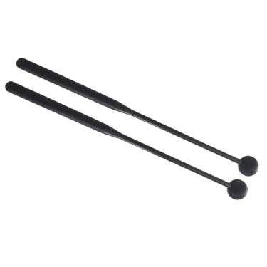 Imagem de Deevoka 2x baquetas de percussão, malho de tambor musical percussão xilofone maletes de borracha percussão para exercício, PRETO
