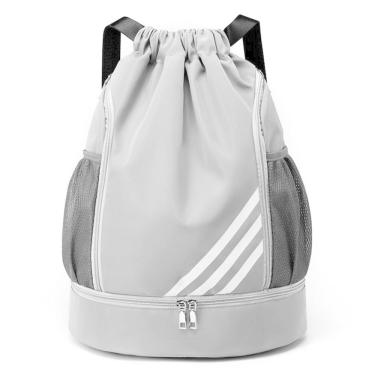 Imagem de Saco Mochila Academia Listras Bolso Inferior