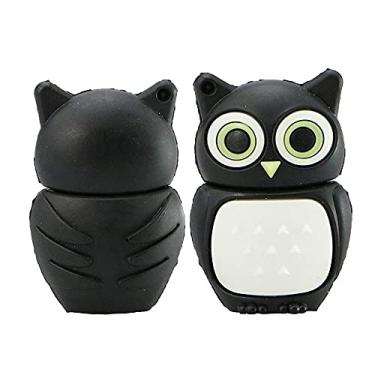 Imagem de Flash Drives USB em forma de coruja de 64 GB, pen drive de memória, pen drives USB Flash Disk Thumb Drive U Disk USB 2.0 Pen Drive PenDrive (preto)