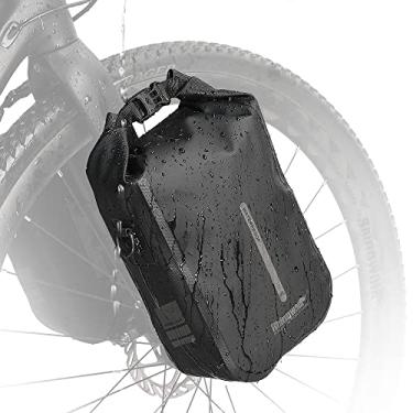 Imagem de Rhinowalk Garfo dianteiro de bicicleta, bolsa impermeável para bicicleta, bolsa de bicicleta, bolsa de sela, garfo, bolsa de bicicleta, bolsa de ombro 4L para e-scooter, acessórios de mountain bike - preto