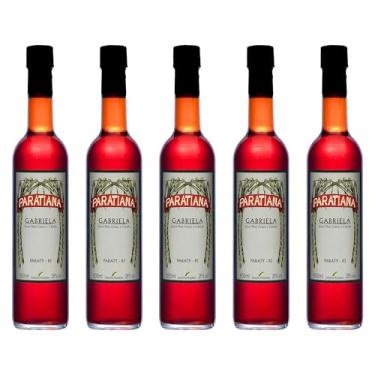 Imagem de Kit 5 Cachaças Gabriela Paratiana 500 ml Artesanal Premium Premiada Paraty Destilada Presente Jorge Amado Natal Drink Pinga Cravo e Canela