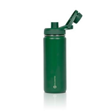 Imagem de Garrafa Térmica Inox Goldentec Termic 750ml para bebidas quentes ou frias com tampa com bico e base emborrachada chás sucos sopas mates shakes água Verde