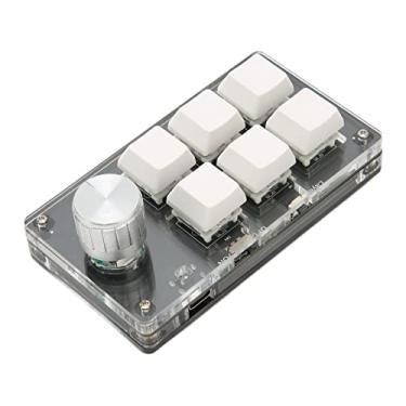 Imagem de Mini Teclado de 6 Teclas Com Botão, Conexão de Modo Duplo, Teclado Mecânico Programável para Escritório, Jogos, Música, Mídia, Controle Industrial (WHITE)