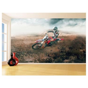 Imagem de Papel De Parede 3D Moto Cross Trilha Terra Mx 3,5M Bkm10