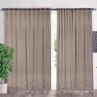 Imagem de Cortina Renda Com Forro Sala Quarto 3,00 Larg X 1,80 Alt