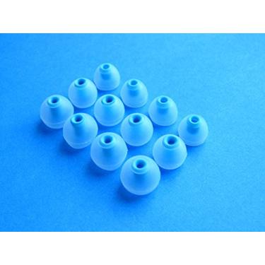 Imagem de 12 peças de fones de ouvido de reposição azul transparente P/M/G compatíveis com Klipsch AS-5i, S5i, X4i, Reference S4i, S4i resistente, S4i II, S4a II, S4, AW-4i, S3, S3m, S2, S2m, X1 e Fones de ouvido de ouvido personalizados de 1,2,3 cm