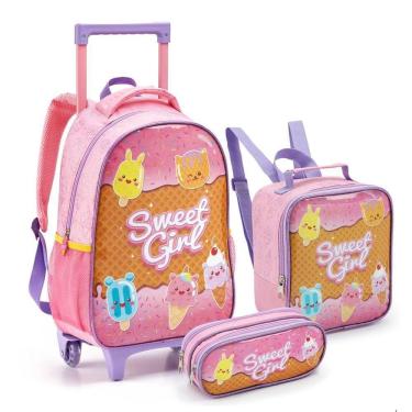Imagem de Kit Escolar Mochila + Lancheira + Estojo Sweet Girl -Seanite