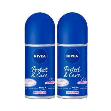 Imagem de Kit Desodorante Roll On Nívea Protect e Care 50ml - 2 Unidades