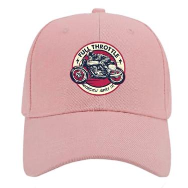 Imagem de Boné de caminhoneiro masculino de beisebol andando clássico café Racer boné de caminhoneiro para adolescentes retrô snapbacks, rosa, Tamanho Único