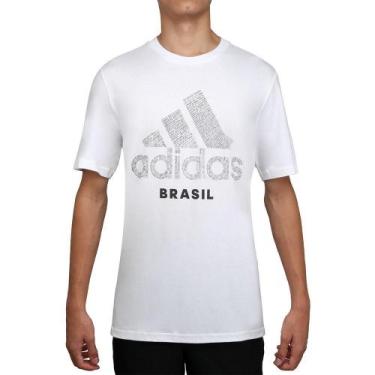 Imagem de Camiseta Adidas Brasil Scrawl Branca