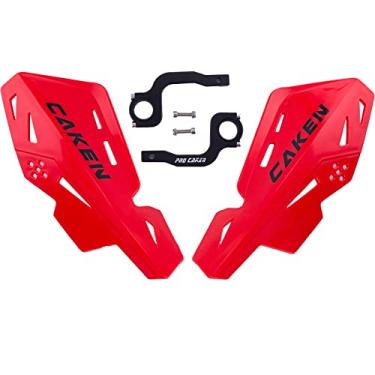 Imagem de PRO CAKEN Universal 7/8" 22 mm e 1 1/8" 28 mm guidão proteção de mão CNC suporte para bicicleta sujeira Motocross ATV para SX SXF EXC XCW-vermelho