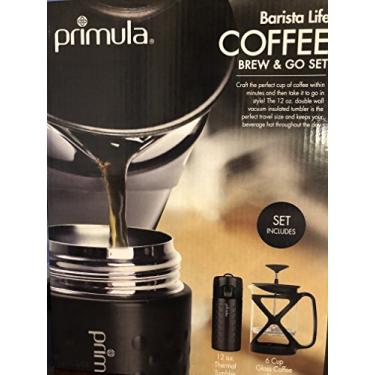 Imagem de Conjunto de copo térmico Primula Color Tempo 6 xícaras de café francês e 340 ml (preto)
