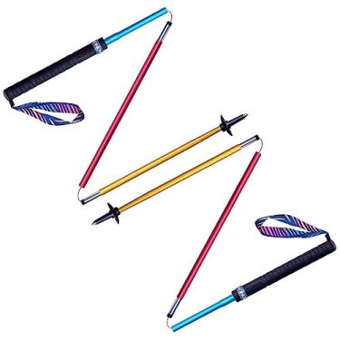 Imagem de AONIJIE Bastão dobrável ultraleve 7075 de liga de alumínio para trekking, bastão de caminhada com trava rápida (120 cm, estilo 2)