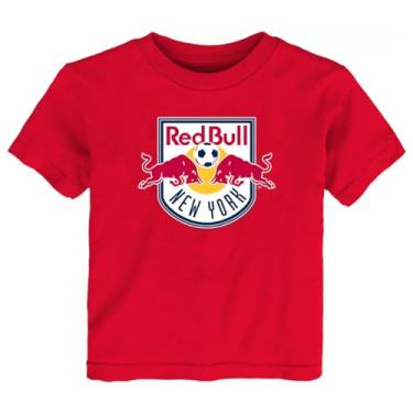 Imagem de Outerstuff Camiseta infantil com logotipo do time principal do New York Red Bulls, Vermelho, 2