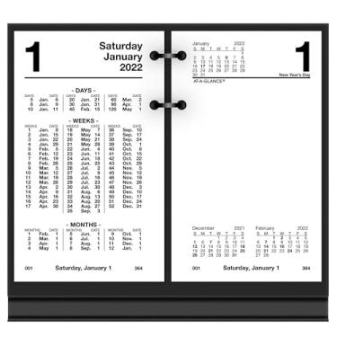 Imagem de Recarga de calendário diário de mesa 2022 da AT-A-GLANCE, 8,8 cm x 15,24 cm, padrão, financeiro (S17050)