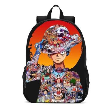 Imagem de Mochila Escolar Infanto Juvenil One Piece Anime Novidades 0402-Unissex