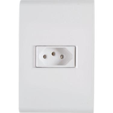 Imagem de Conjunto 4x2 Com 1 Tomada 2p+t Tramontina Liz 20 A 250 V Branco