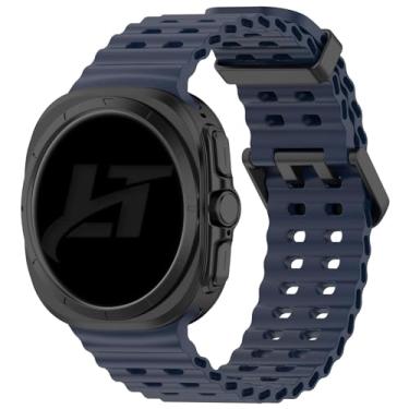 Imagem de Pulseira Ondas LTimports compativel com Galaxy Watch Ultra 47mm Sm-L705 / Sm-L705F LTE (LT-Azul-marinho)