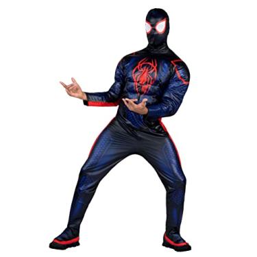 Imagem de MARVEL Deluxe Adult Miles Morales Costume, Mens Spiderman Halloween Costume - Officially Licensed