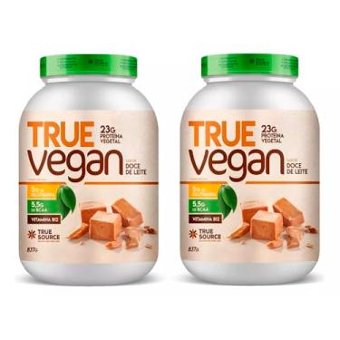 Imagem de 2x True Whey Vegan 837g - Proteína Vegetal - True Source (Doce de Leite)