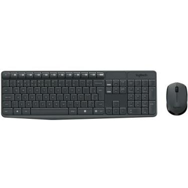 Imagem de Kit Teclado E Mouse Sem Fio Logitech Mk235