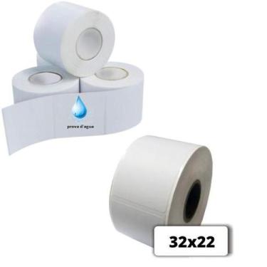 Imagem de 5 rolos etiqueta 32x22 Prova Dagua P/ Mini Impressora XD-210 - Xd Mega