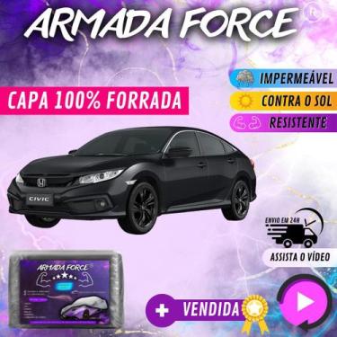 Imagem de Capa Cobrir Carro CIVIC 100% Forrada Armada Force 100% Impermeável For