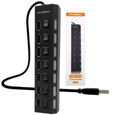 Imagem de Kit 2 HUB USB 2.0 Ecooda Com Alta Velocidade EC1752 - Kingleen