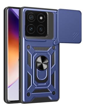 Imagem de Kukoufey Capa compatível com Xiaomi 14T Pro 5G, com capa de lente de câmera deslizante compatível com Xiaomi 14T Pro 5G, capa azul