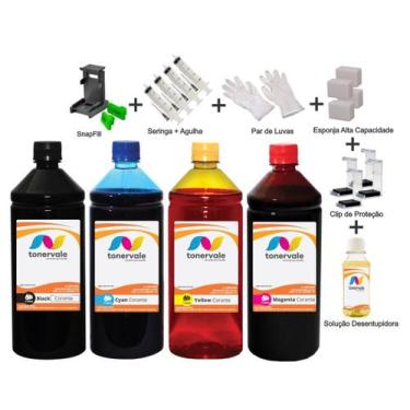 Imagem de Kit 4 Tinta Para HP C4680 60xl 1 Litro Linha Platinum - Toner Vale
