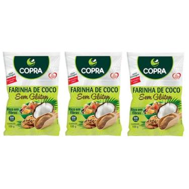 Imagem de Kit 3uni Farinha de Coco 100gr - Copra