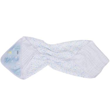 Imagem de Toalha Banho Bebe Infantil Soft Enxoval Recém Nascido Azul - Minasrey