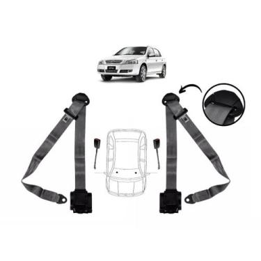 Imagem de Par de Cintos de Segurança 3 pontos Astra+ Par de Fechos - HCML, Cinza