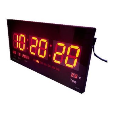 Imagem de Relógio de parede led digital temperatura data 4600 vermelho - XT
