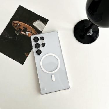 Imagem de Capa de telefone fina sem moldura para Samsung Galaxy S24 S23 S22 Ultra 24 Plus, capa de telefone transparente de plástico ultrafino e transparente, T1, para S24