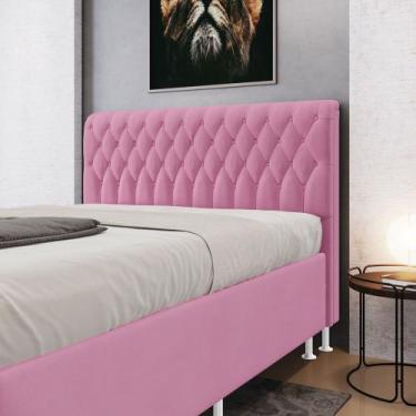 Imagem de Cabeceira Bellatrix 140 / Suede Rosê  - ARADECOR, Rosê, CASAL-PADRãO