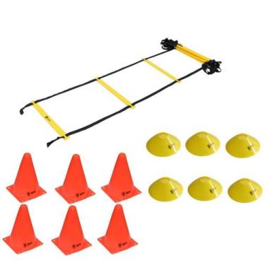 Imagem de Kit Funcional Escada de Agilidade + 6 Cones + 6 Chapéu Chinês - Odin F