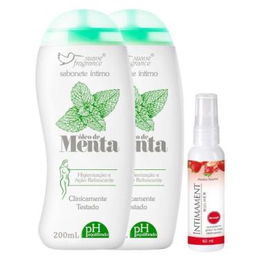 Imagem de Kit 2 Sabonete Íntimo Feminino Óleo de Menta + 1 Desodorante Íntimo In