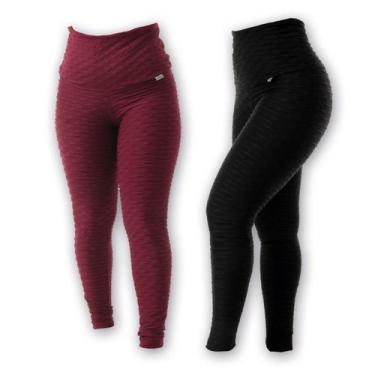 Imagem de Kit 2 Calças Legging Feminina Bubble - Click Mais Bonita, Cinza, G