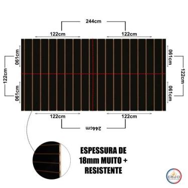 Imagem de Painel Canaletado 18MM MDF Preto - CEJO