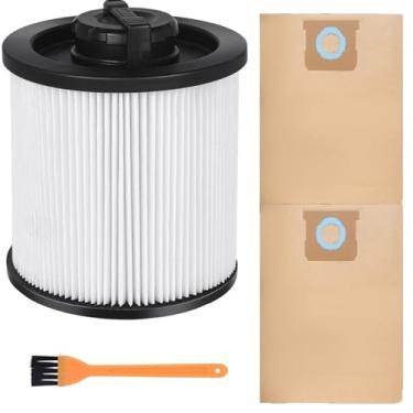 Imagem de Alrens Substituição de filtro de cartucho DXVC6910 para aspirador de pó molhado/seco DEWALT, 2 pacotes DXVA19-4101, sacos de filtro de substituição para aspirador de pó molhado/seco DEWALT, 6-10