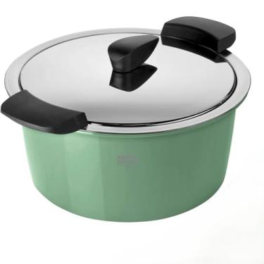 Imagem de Kuhn Rikon HOTPAN – Panela de aço inoxidável com tigela térmica isolada | Sistema de cozimento macio com economia de energia | Design suíço, 3,2 litros, verde oceano