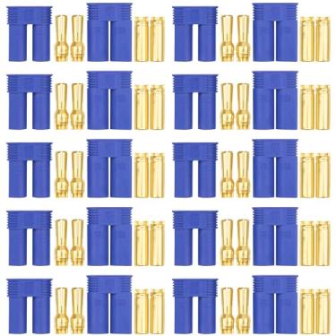 Imagem de 10Paris Vgoohobby EC5 Banana Plugs Connector Female Male 5.0m Gold Bullet Connector for RC Car Boat Helicopter ESC LiPO Battery Device Electric Motors