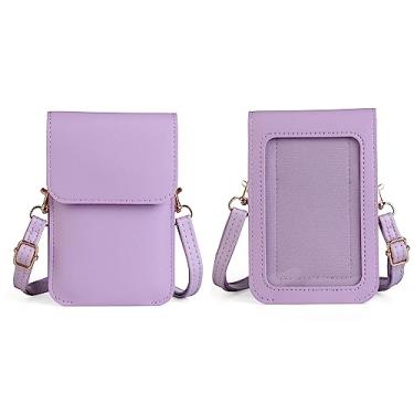 Imagem de Bolsa de transporte com janela transparente e bolso para Freestyle Libre 2/3/14 dias, Roxa