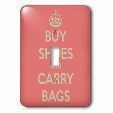 Imagem de 3dRose lsp_194320_1 Compre sapatos e bolsas de transporte Rosa Interruptor Único, Multicolorido