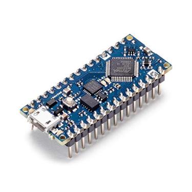 Imagem de Arduino Nano com cabeçalhos [ABX00033] – Microcontrolador compacto ATmega4809 com micro USB, 20 E/S digitais, 6 entradas analógicas e prototipagem fácil para projetos DIY
