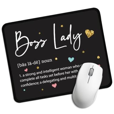 Imagem de Juoqg Mouse pad retangular Boss Lady, mouse pad engraçado presente para mulher chefe líder mentor supervisor, presente de dia do chefe para mulheres, presente de agradecimento para chefe menina,